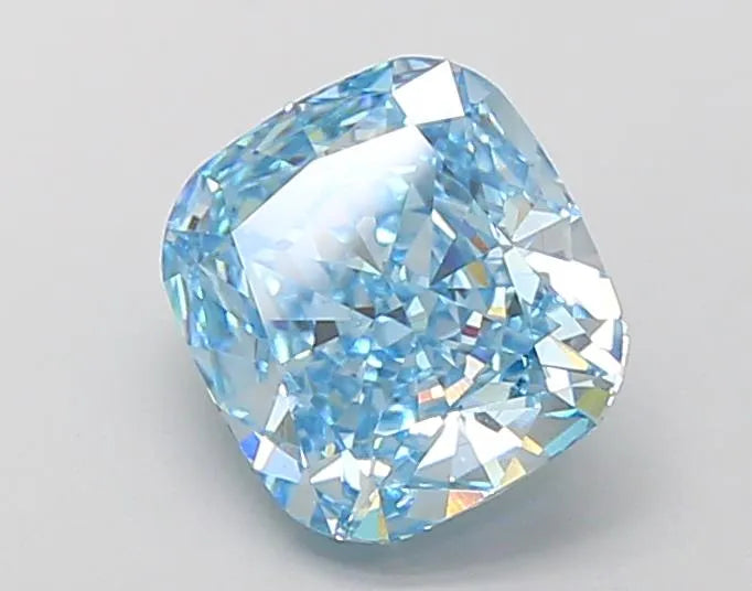 3.52ct Cushion brilliant Lab Grown Diamond (Colour Fancy Vivid Blue, Clarity VS1, IGI Certified)
