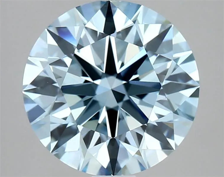 2.07ct Round Lab Grown Diamond (Colour Fancy Intense Blue, Clarity VVS1, Cut ID, IGI Certified)