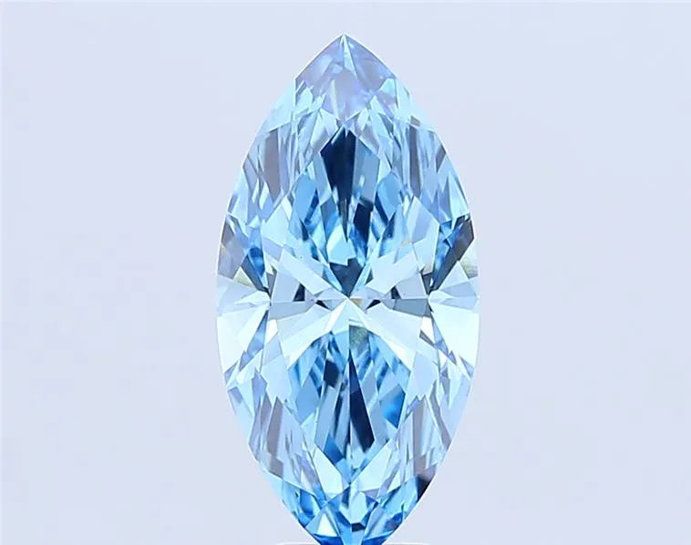 4.96ct Marquise Lab Grown Diamond (Colour Fancy Vivid Blue, Clarity VS1, IGI Certified)