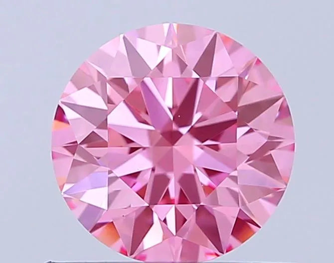 0.50ct Round Lab Grown Diamond (Colour Fancy Vivid Purple, Clarity VS2, Cut ID, IGI Certified)
