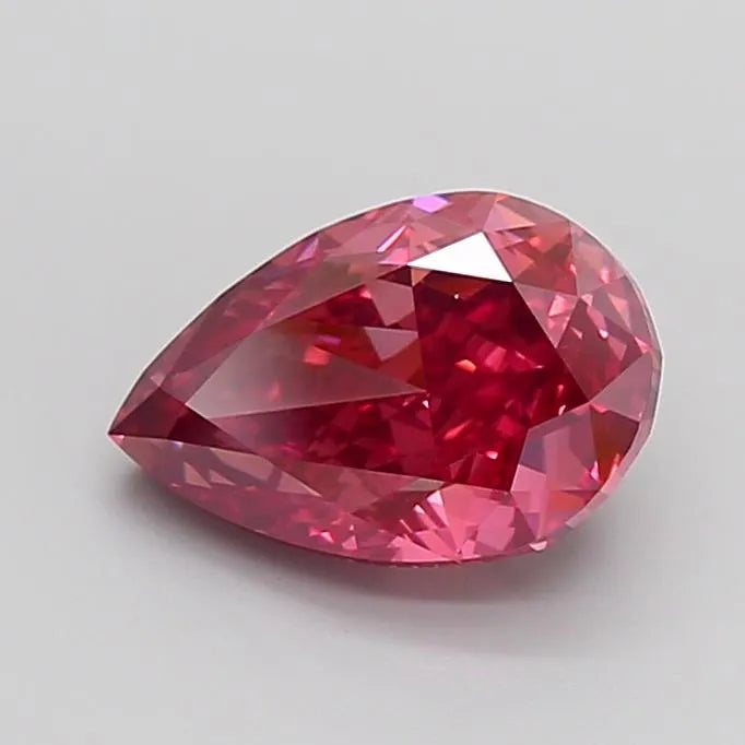 4.00ct Pear Lab Grown Diamond (Colour Fancy Vivid Pink, Clarity VS1, Uncertified)