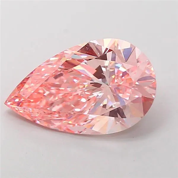 3.01ct Pear Lab Grown Diamond (Colour Fancy Vivid Pink, Clarity VS1, IGI Certified)
