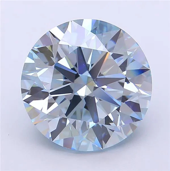 6.67ct Round Lab Grown Diamond (Colour Fancy Vivid Blue, Clarity VVS1, Cut EX, IGI Certified)