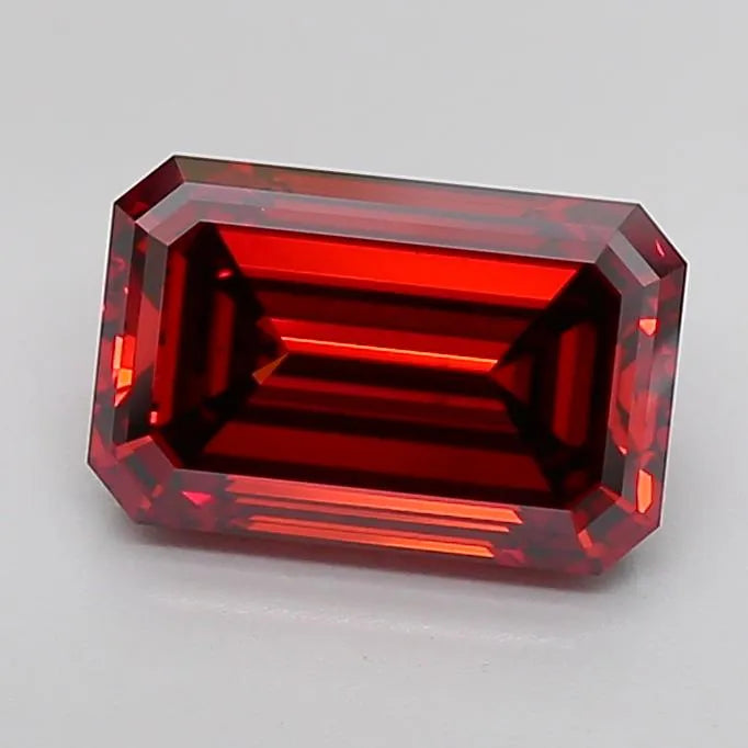 4.09ct Emerald Lab Grown Diamond (Colour Fancy Deep Orange, Clarity VS1, IGI Certified)
