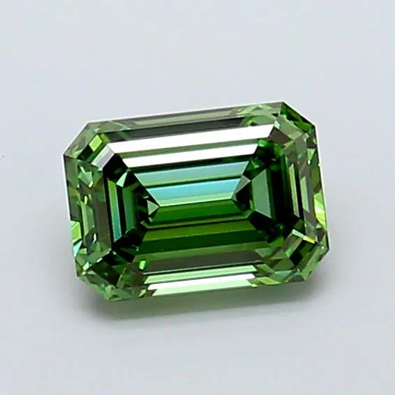 1.56ct Emerald Lab Grown Diamond (Colour Fancy Vivid Green, Clarity VVS2, IGI Certified)