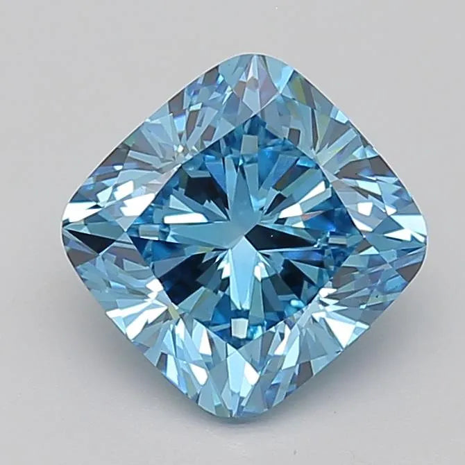 4.01ct Cushion brilliant Lab Grown Diamond (Colour Fancy Vivid Blue, Clarity VS1, IGI Certified)