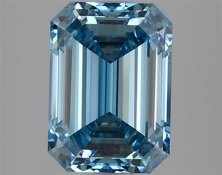 2.93ct Emerald Lab Grown Diamond (Colour Fancy Vivid Blue, Clarity VS1, IGI Certified)