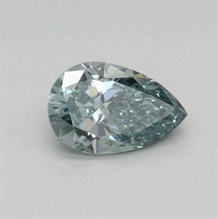 0.34ct Pear Lab Grown Diamond (Colour Fancy Vivid Green, Clarity VVS2, IGI Certified)