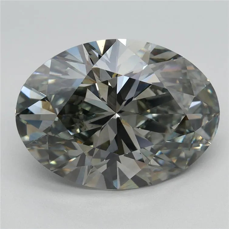 5.17ct Oval Lab Grown Diamond (Colour Fancy Green Gray, Clarity VS1, Cut GD, IGI Certified)