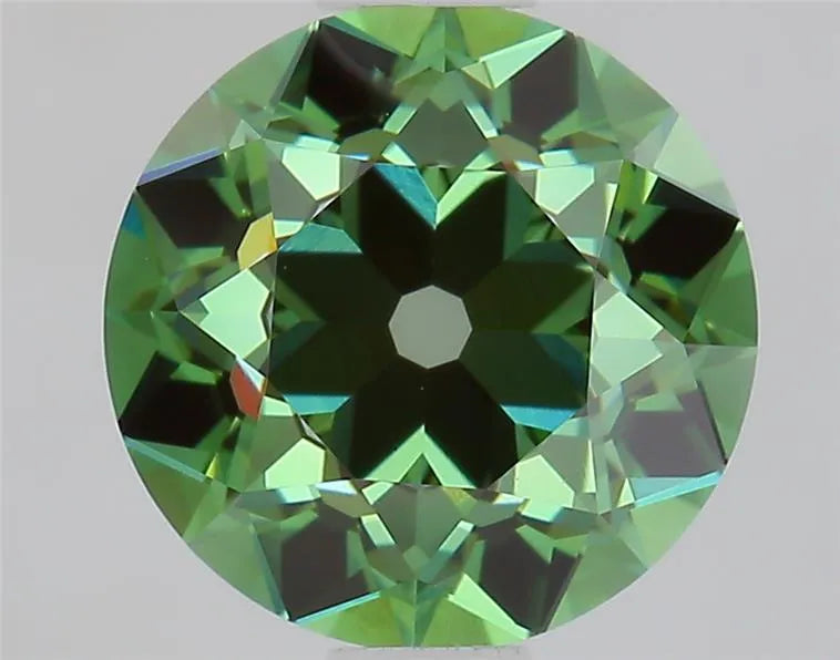 1.10ct European cut Lab Grown Diamond (Colour Fancy Vivid Green, Clarity VS1, IGI Certified)