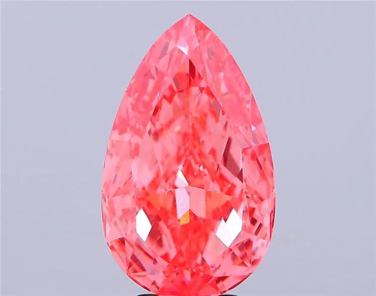 5.01ct Pear Lab Grown Diamond (Colour Fancy Vivid Pink, Clarity VVS2, IGI Certified)