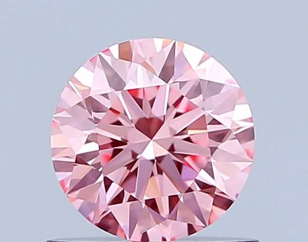 0.68ct Round Lab Grown Diamond (Colour Fancy Vivid Pink, Clarity IF, Cut ID, IGI Certified)