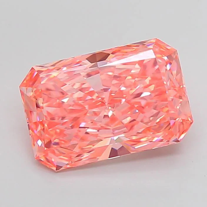 5.00ct Radiant Lab Grown Diamond (Colour Fancy Vivid Pink, Clarity VS1, IGI Certified)