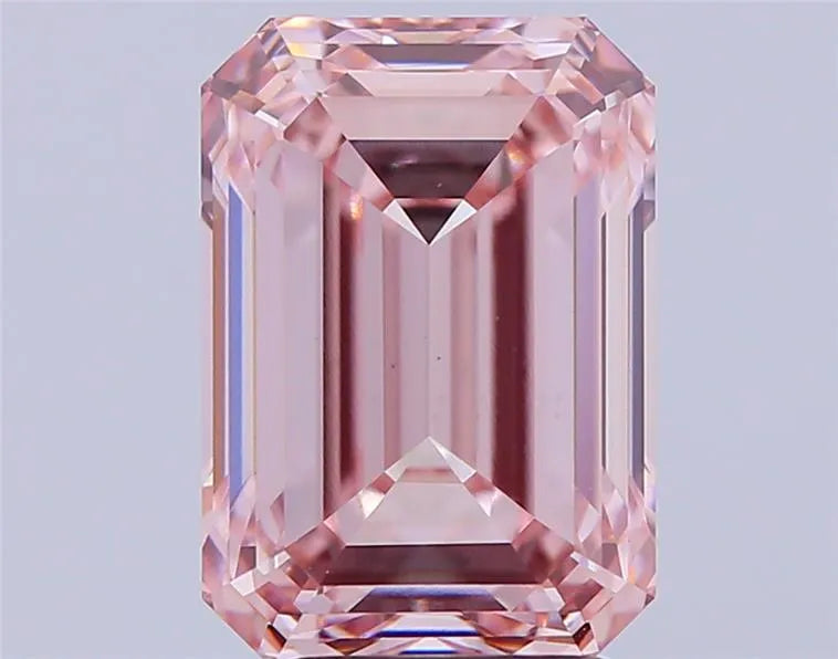 4.05ct Emerald Lab Grown Diamond (Colour Fancy Intense Pink, Clarity VVS2, Cut GD, IGI Certified)