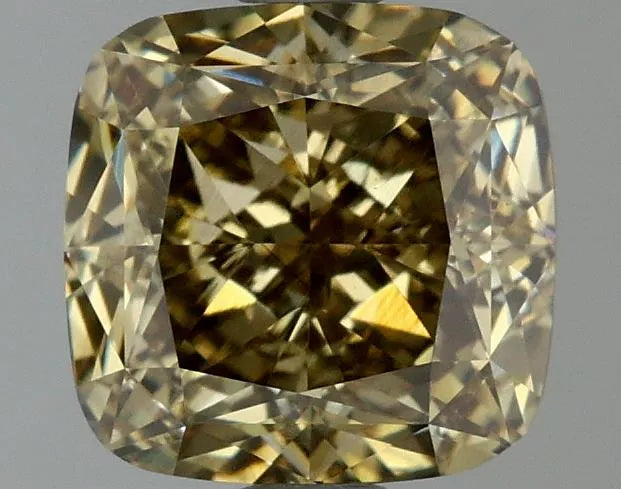 1.95ct Cushion modified Lab Grown Diamond (Colour Fancy Intense Gray Yellow, Clarity VS2, IGI Certified)