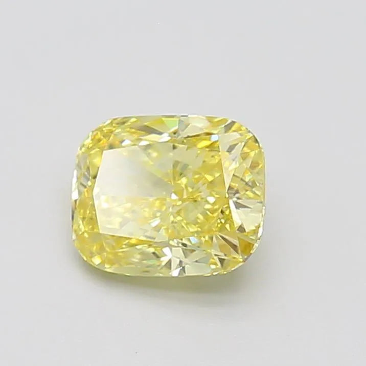 1.23ct Cushion modified Lab Grown Diamond (Colour Fancy Intense Yellow, Clarity VVS2, IGI Certified)