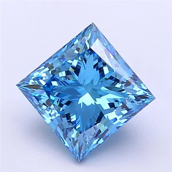 2.50ct Princess Lab Grown Diamond (Colour Fancy Vivid Blue, Clarity VS1, IGI Certified)