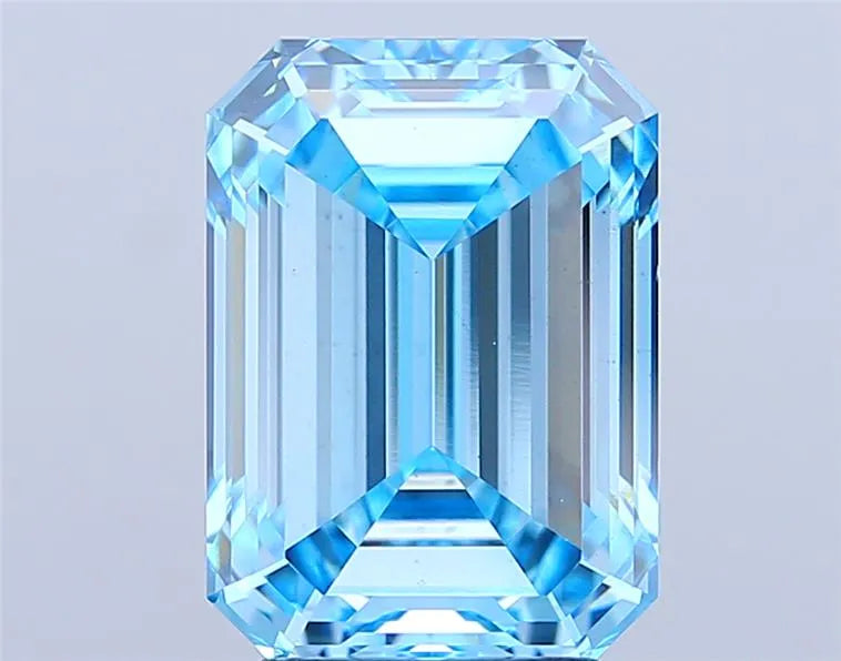 4.01ct Emerald Lab Grown Diamond (Colour Fancy Vivid Blue, Clarity VS1, IGI Certified)