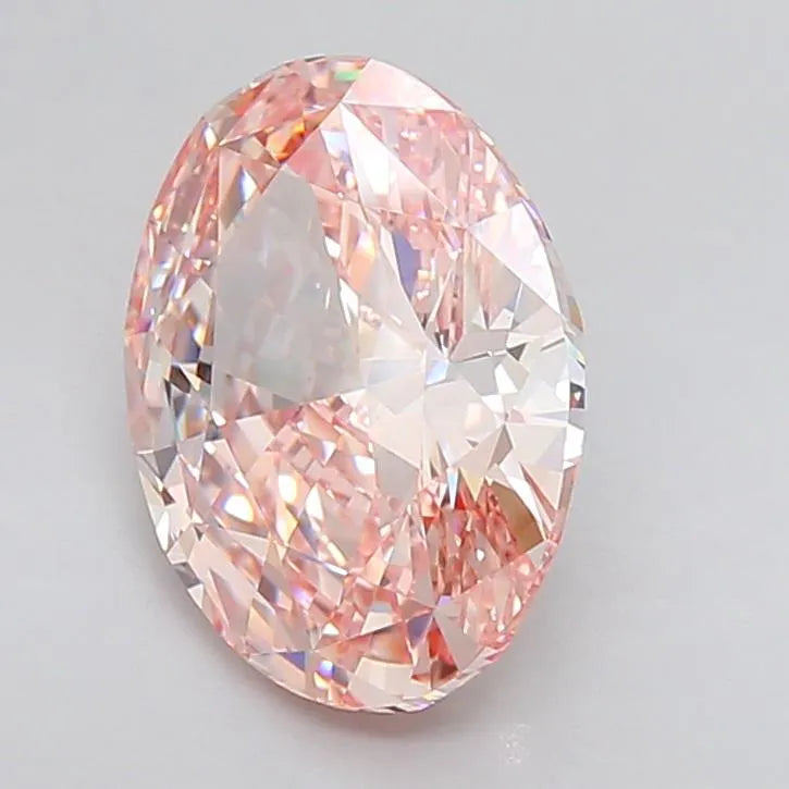 5.30ct Oval Lab Grown Diamond (Colour Fancy Pink, Clarity VVS2, IGI Certified)