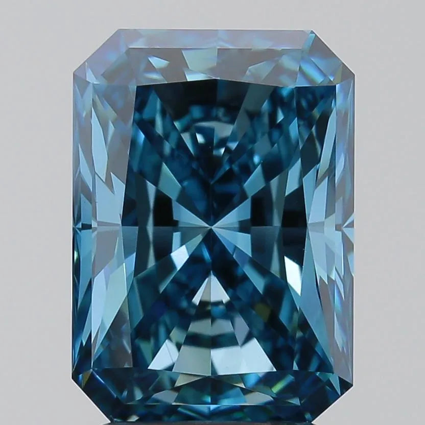 3.00ct Radiant Lab Grown Diamond (Colour Fancy Vivid Blue, Clarity VS1, IGI Certified)