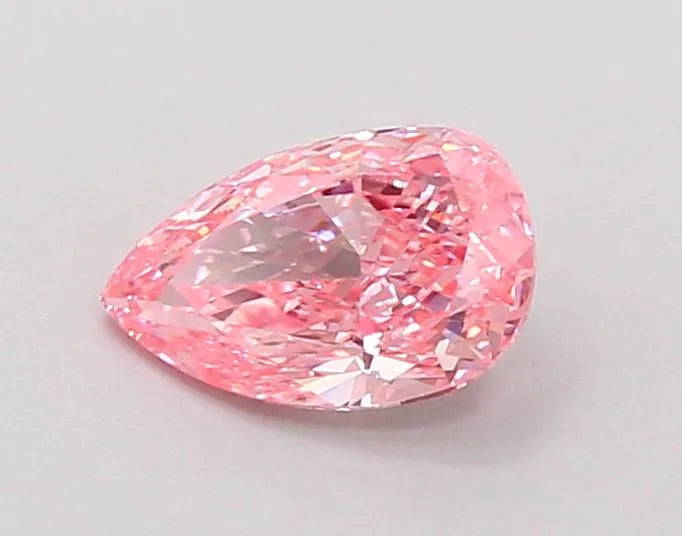 0.79ct Pear Lab Grown Diamond (Colour Fancy Vivid Pink, Clarity VVS2, IGI Certified)