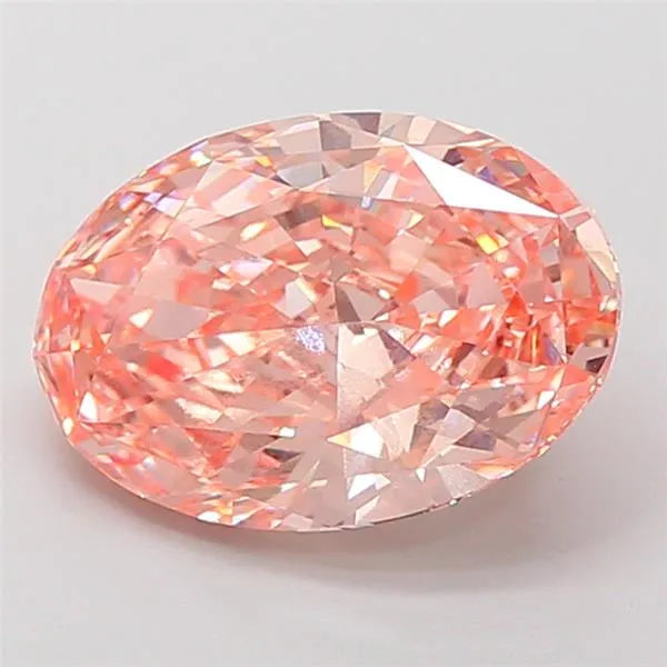 5.03ct Oval Lab Grown Diamond (Colour Fancy Intense Pink, Clarity VS1, IGI Certified)