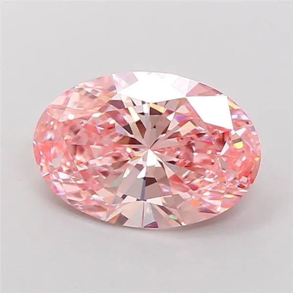 3.00ct Oval Lab Grown Diamond (Colour Fancy Vivid Pink, Clarity VS1, IGI Certified)