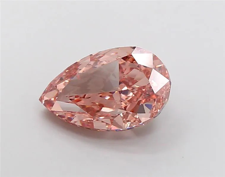 5.16ct Pear Lab Grown Diamond (Colour Fancy Pinkish Brown, Clarity VVS2, IGI Certified)