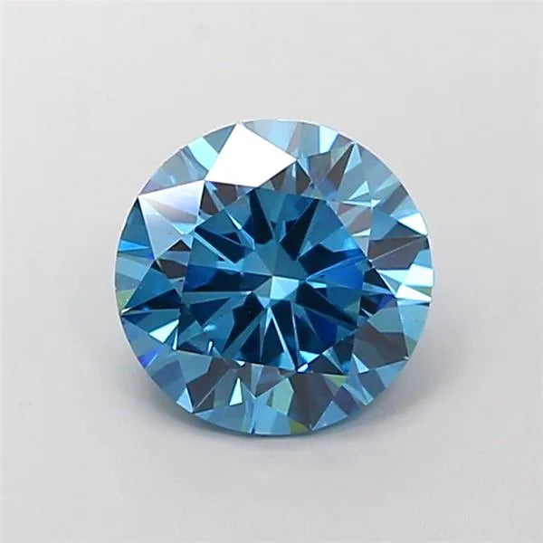 1.70ct Round Lab Grown Diamond (Colour Fancy Vivid Blue, Clarity VS1, Cut ID, IGI Certified)