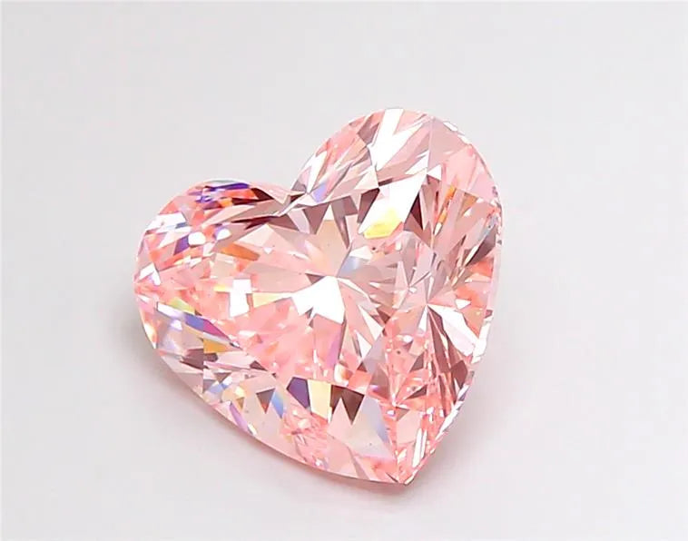 5.00ct Heart Lab Grown Diamond (Colour Fancy Intense Pink, Clarity VS2, IGI Certified)