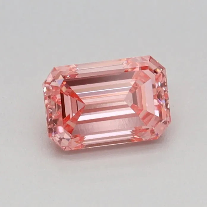0.41ct Emerald Lab Grown Diamond (Colour Fancy Vivid Pink, Clarity VS1, IGI Certified)