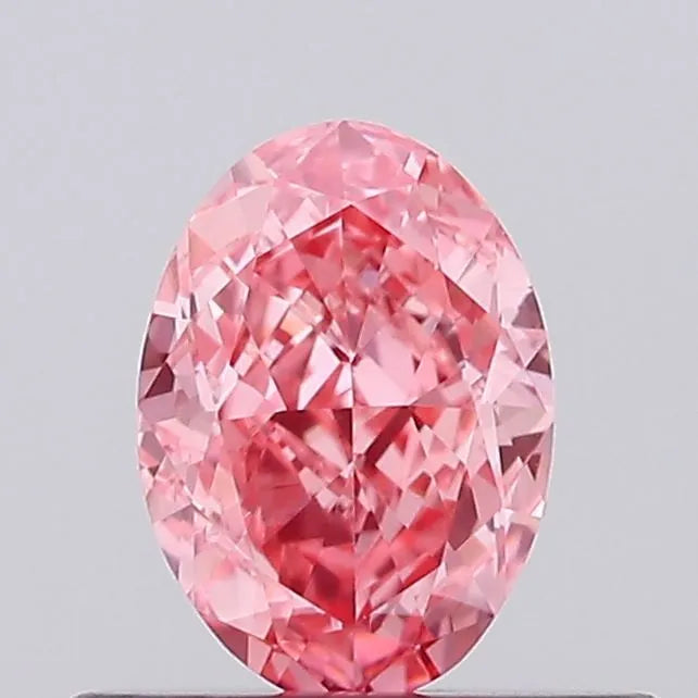 0.50ct Oval Lab Grown Diamond (Colour Fancy Vivid Pink, Clarity VS2, IGI Certified)