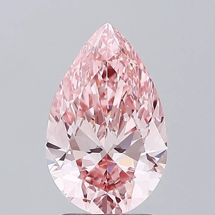 2.38ct Pear Lab Grown Diamond (Colour Fancy Vivid Pink, Clarity VVS2, IGI Certified)
