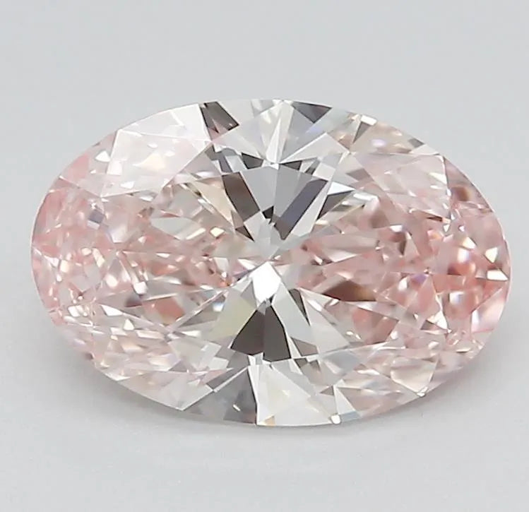 1.55ct Oval Lab Grown Diamond (Colour Fancy Intense Pink, Clarity VVS1, Cut EX, IGI Certified)