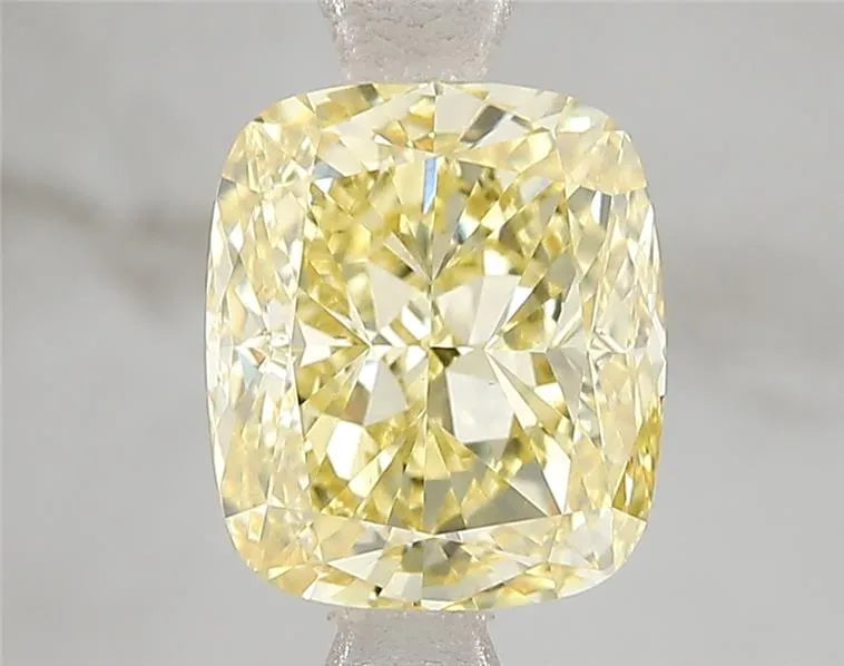 3.01ct Cushion modified Lab Grown Diamond (Colour Fancy Vivid Yellow, Clarity VS1, IGI Certified)