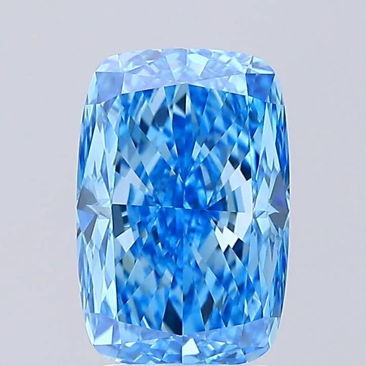 3.01ct Cushion modified Lab Grown Diamond (Colour Fancy Vivid Blue, Clarity VVS1, IGI Certified)
