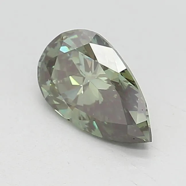 0.91ct Pear Lab Grown Diamond (Colour Fancy Deep Green, Clarity VS1, IGI Certified)