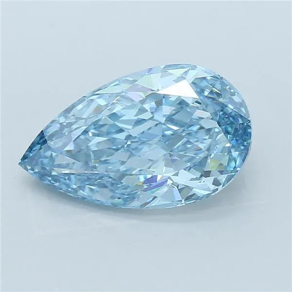 5.71ct Pear Lab Grown Diamond (Colour Fancy Vivid Blue, Clarity VVS2, IGI Certified)