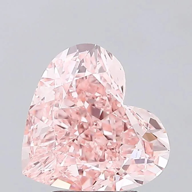 3.24ct Heart Lab Grown Diamond (Colour Fancy Vivid Pink, Clarity VS1, IGI Certified)