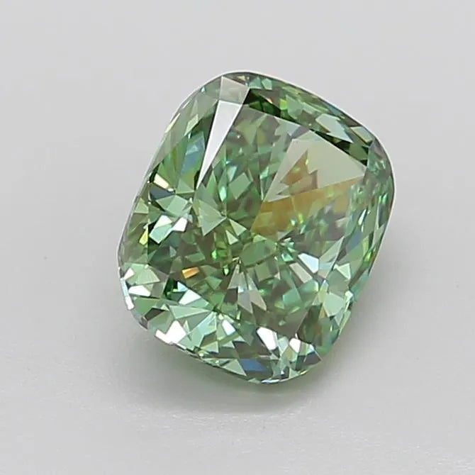 2.30ct Cushion modified Lab Grown Diamond (Colour Fancy Vivid Green, Clarity VVS2, IGI Certified)