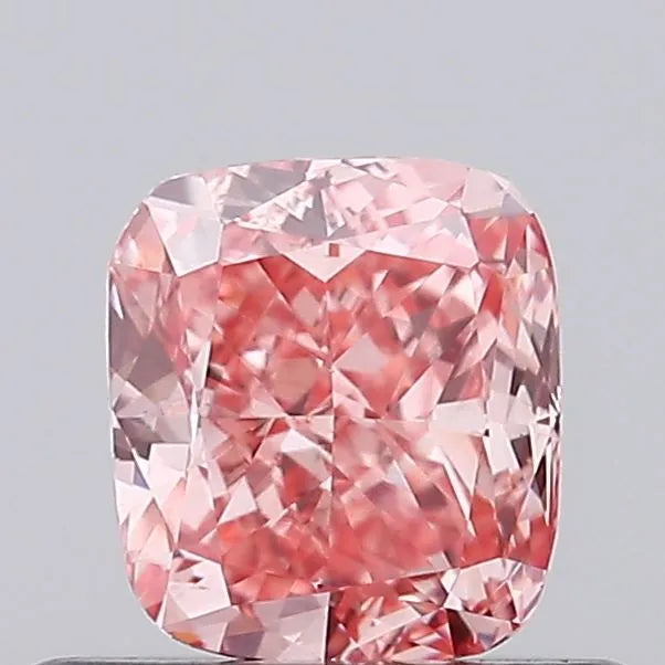 0.55ct Cushion modified Lab Grown Diamond (Colour Fancy Vivid Pink, Clarity VS1, IGI Certified)