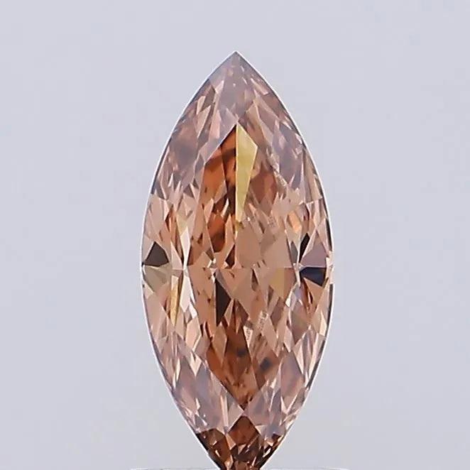 1.16ct Marquise Lab Grown Diamond (Colour Fancy Pinkish Brown, Clarity VVS2, IGI Certified)