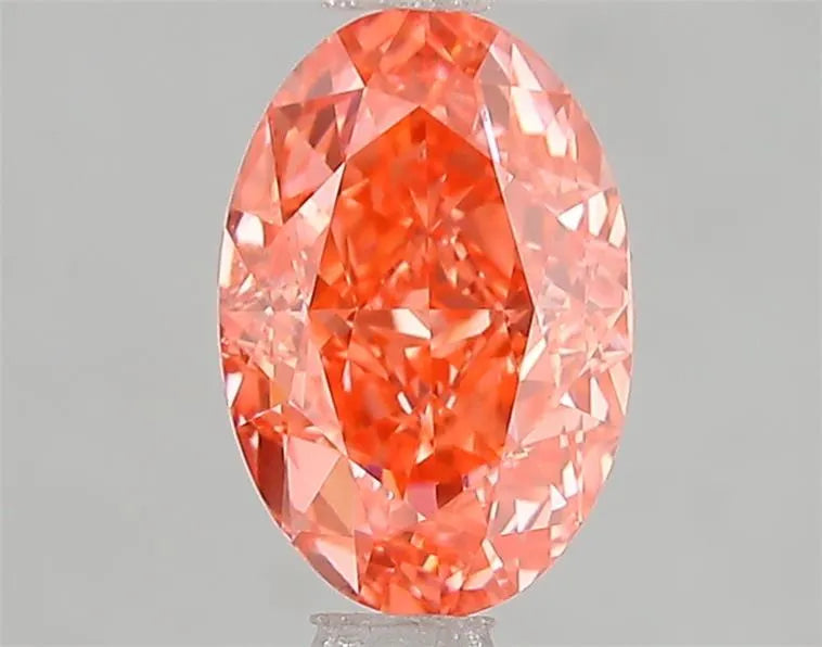 1.51ct Oval Lab Grown Diamond (Colour Fancy Vivid Red, Clarity VVS2, IGI Certified)