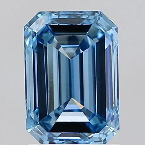 1.71ct Emerald Lab Grown Diamond (Colour Fancy Vivid Blue, Clarity VS2, IGI Certified)