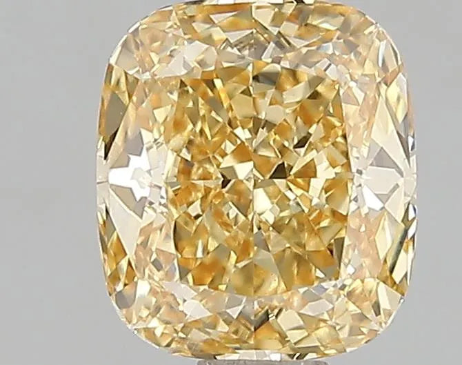 1.60ct Cushion modified Lab Grown Diamond (Colour Fancy Intense Yellow, Clarity VVS2, IGI Certified)