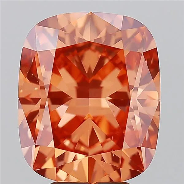 5.26ct Cushion brilliant Lab Grown Diamond (Colour Fancy Pinkish Brown, Clarity VS2, IGI Certified)