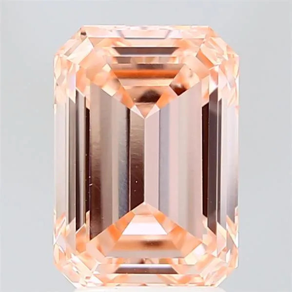 3.07ct Emerald Lab Grown Diamond (Colour Fancy Intense Orange, Clarity VVS2, IGI Certified)