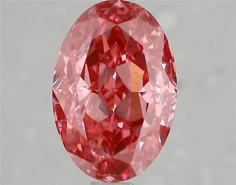 3.03ct Oval Lab Grown Diamond (Colour Fancy Vivid Pink, Clarity VS2, IGI Certified)