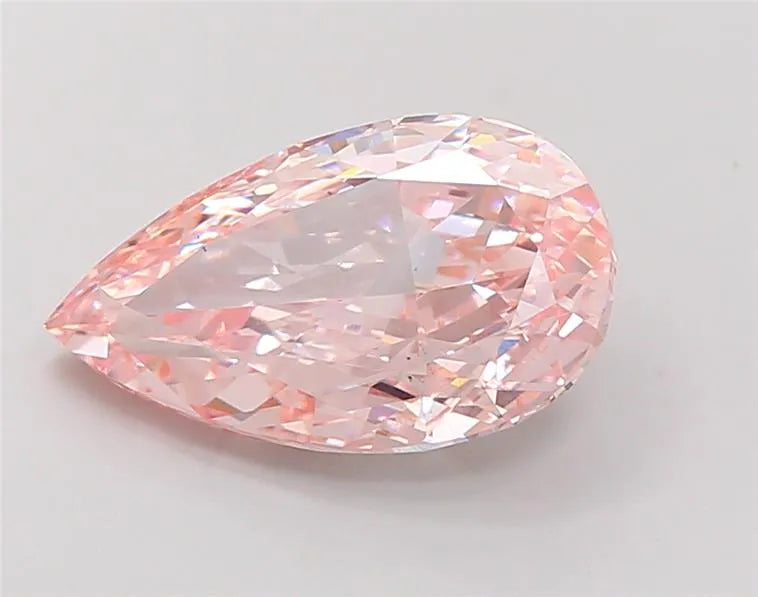 7.05ct Pear Lab Grown Diamond (Colour Fancy Intense Pink, Clarity VS2, IGI Certified)