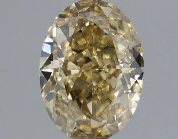 0.77ct Oval Lab Grown Diamond (Colour Fancy Gray Yellow, Clarity SI1, IGI Certified)